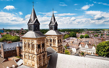 Basilica of Saint Servatius from the top of St Janskerk, Maastricht